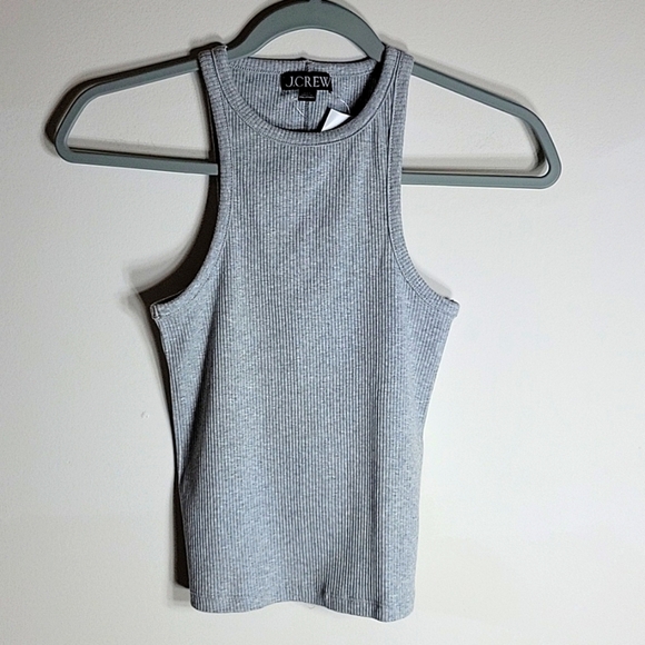 J.Crew New Favorite Tank Vintage Rib Racerback Grey XXS NWT - Picture 2 of 5